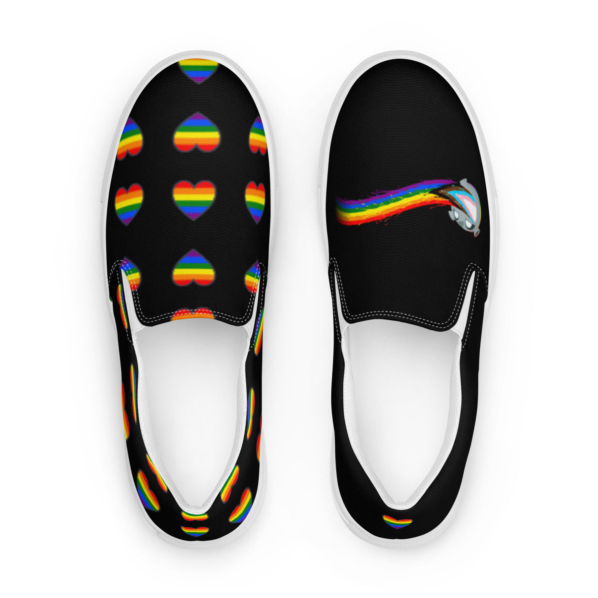 Pride Men’s Slip-on Canvas Shoes - Black