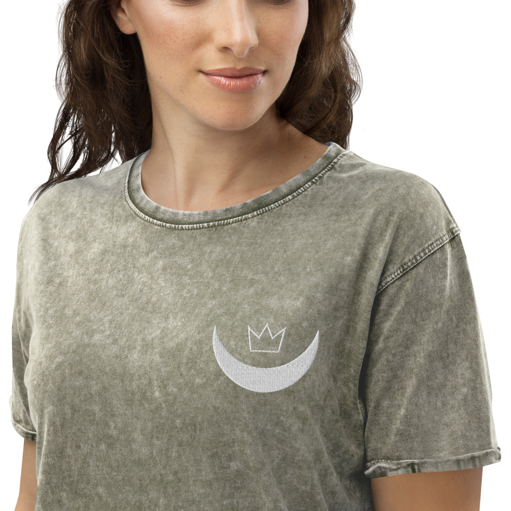 Moonrock Clothing Co. Embroidered Denim T-Shirt