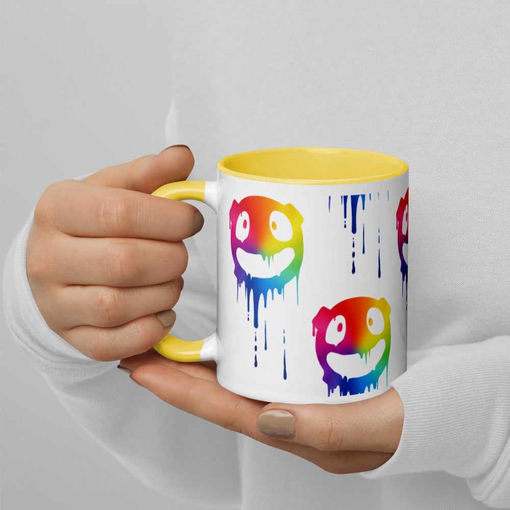 Face Melting Rainbow Mug with Color Inside
