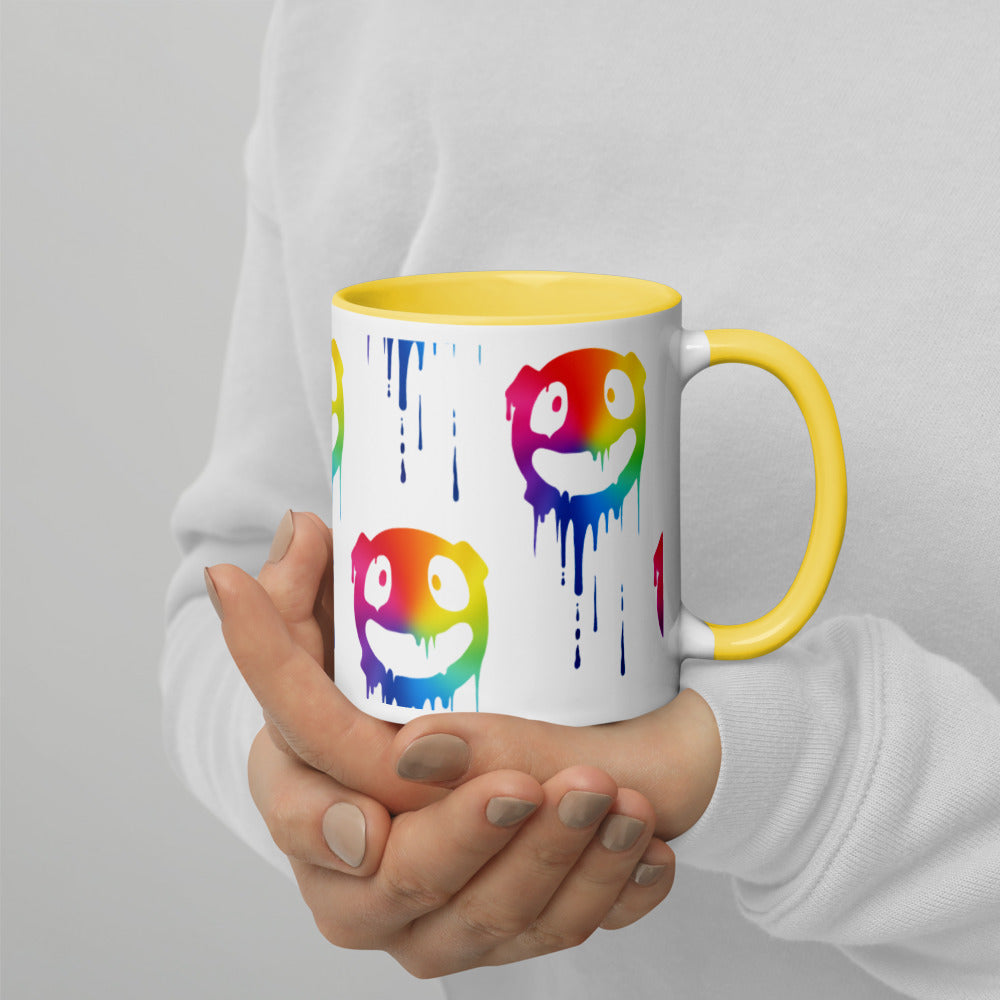 Face Melting Rainbow Mug with Color Inside