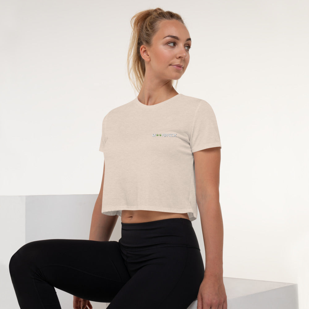 4.20 Embroidered Crop Tee