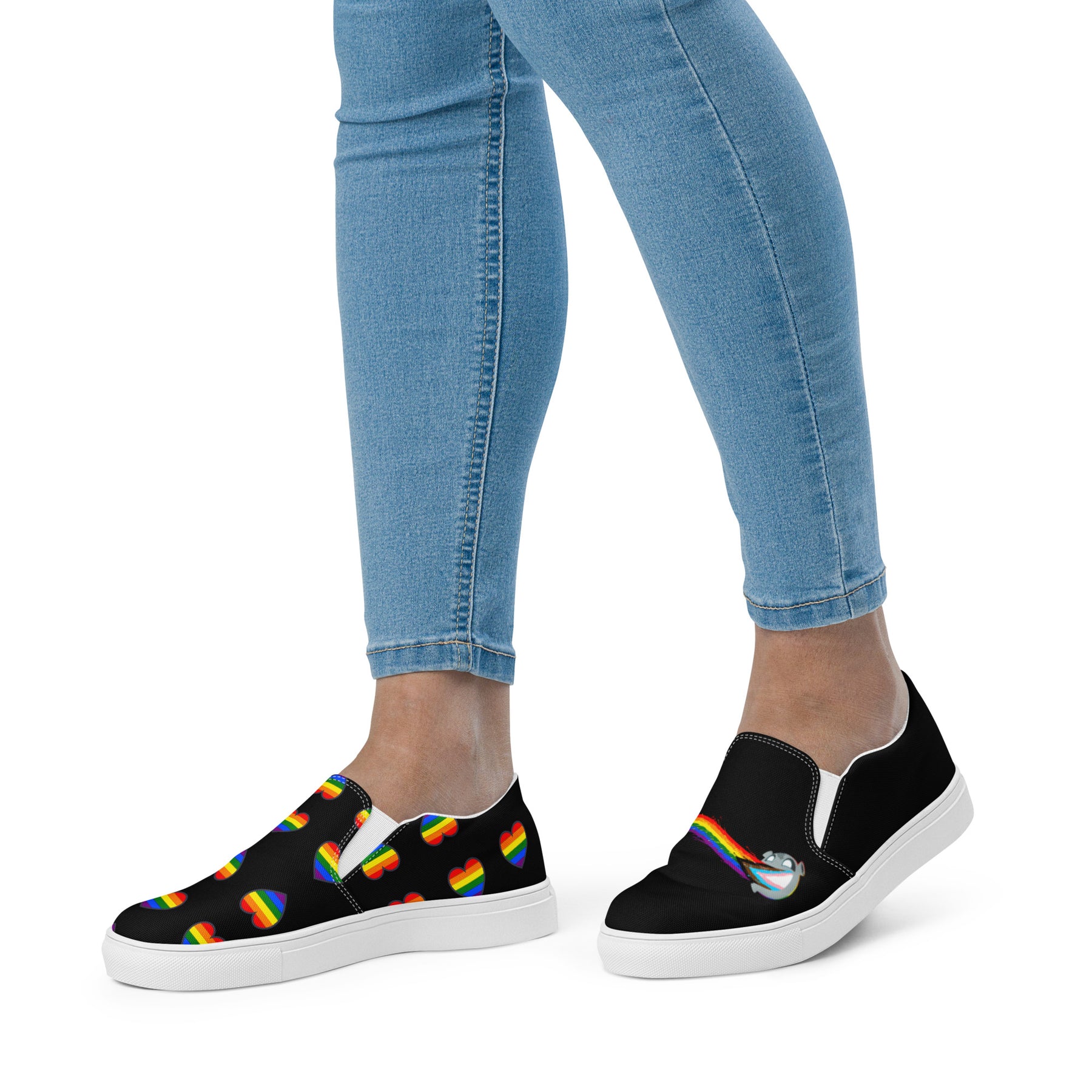 Pride Women’s Slip-on Canvas Shoes - Black